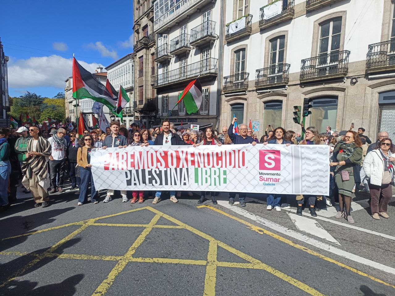 “A sociedade galega está en contra do xenocidio e a favor da causa palestina, diga o que diga o PP”