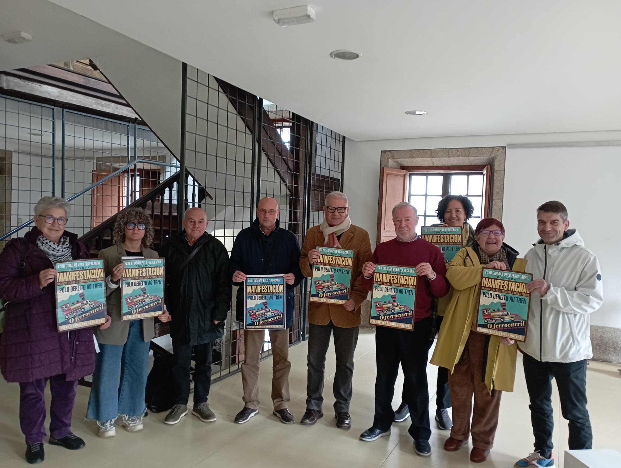 Sumar Galicia e Ferrol en Común trasladaon ao Foro polo Ferrocarril o seu compromiso para levar as demandas de Ferrolterra aos Orzamentos do Estado